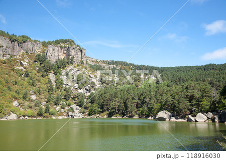 Black lagoon in Castile and Leon region, Spain. Laguna Negra 118916030