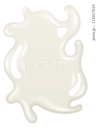Cream stain. Liquid splash. Milk realistic drop Cream stain. Liquid splash. Milk realistic drop 118917624