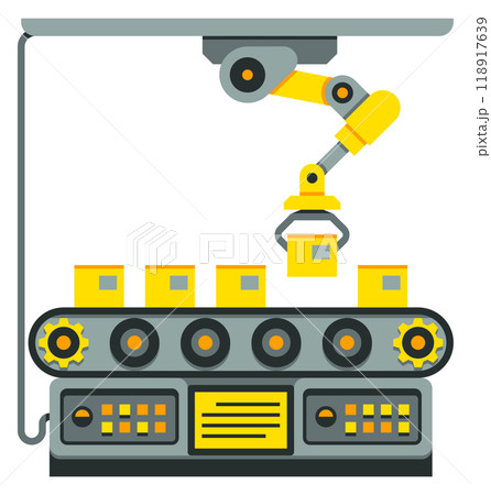 Assembly line on automatic factory. Industrial production concept 118917639
