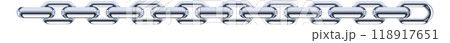 Silver chain seamless border. Metal link pattern 118917651
