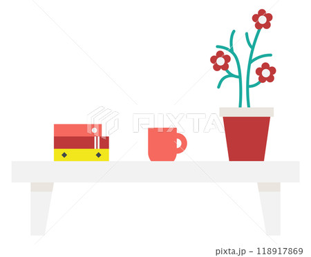 Coffee table color icon. Living room furniture Coffee table color icon. Living room furniture 118917869