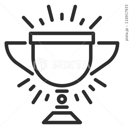 Trophy cup line icon. Sport award symbol 118917935
