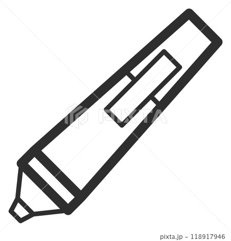 Highlighter line icon. Office marker. Stationery symbol Highlighter line icon. Office marker. Stationery symbol 118917946