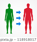 Gender transition from man to woman, concept vector illustration 118918017