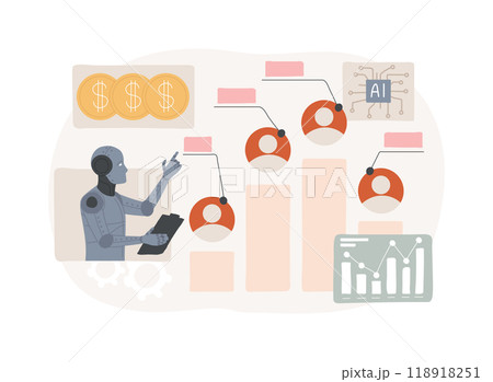 AI-Lead Scoring for Sales Teams abstract concept vector illustration. 118918251