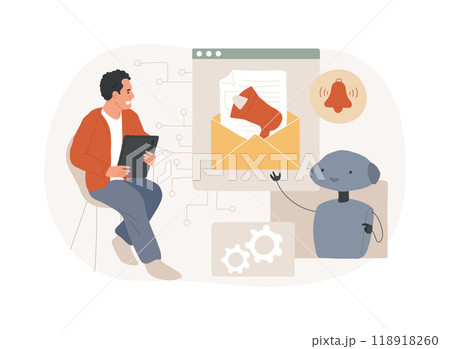 AI-Personalized Marketing Messaging abstract concept vector illustration. 118918260