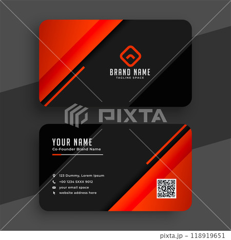 Abstract professional ready business visiting card template Abstract professional ready business visiting card template 118919651
