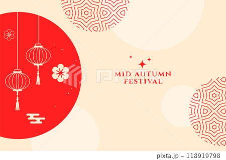 chinese mid autumn festival background design 118919798