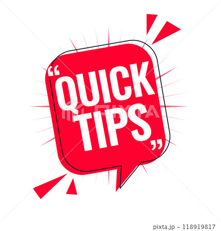 Quick helpful tips advice on white background vector illustration Quick helpful tips advice on white background vector illustration 118919817