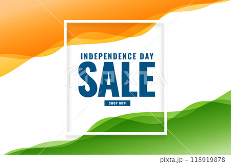 independence day sale banner in tricolor wave style independence day sale banner in tricolor wave style 118919878