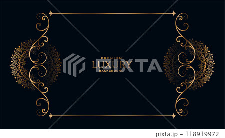 luxury mandala decoration invitation banner design with text space 118919972