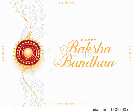 realistic raksha bandhan festival background with rakhi design 118920050
