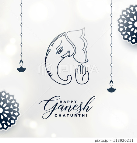 ethnic style ganesh chaturthi festival banner in grey background ethnic style ganesh chaturthi festival banner in grey background 118920211