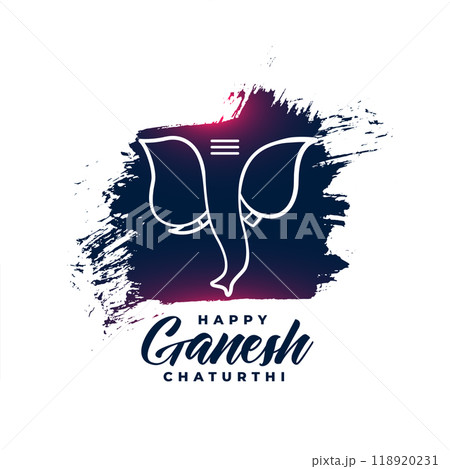 indian festival ganesh chaturthi banner in paint brush style indian festival ganesh chaturthi banner in paint brush style 118920231