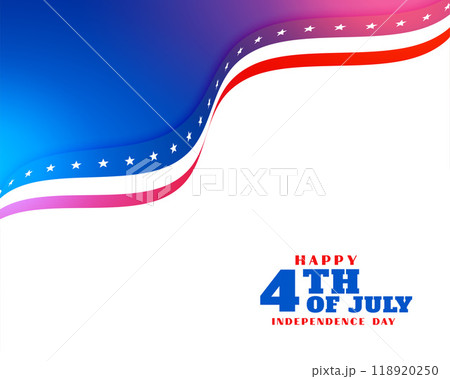 happy independence day wave flag on white background with 4th of july text happy independence day wave flag on white background with 4th of july text 118920250