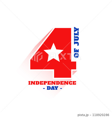 happy 4th of july independence day banner in number overlay design 118920286