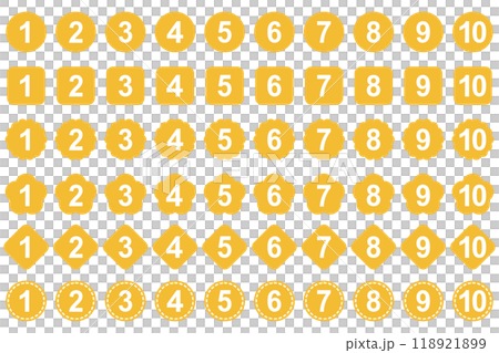 數位圖示集排名向量黃色 數位圖示集排名向量黃色 118921899