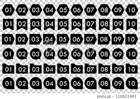Number icon set ranking vector monochrome - Stock Illustration ...