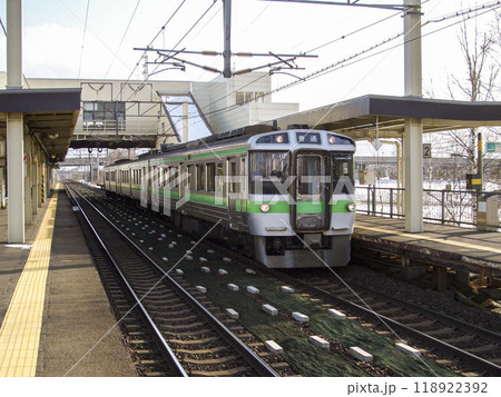 【JR北海道、鉄道写真、運転手見えない】JR北広島駅を通過する列車 721系 【JR北海道、鉄道写真、運転手見えない】JR北広島駅を通過する列車 721系 118922392