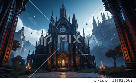ライトアップされた大聖堂 118922562