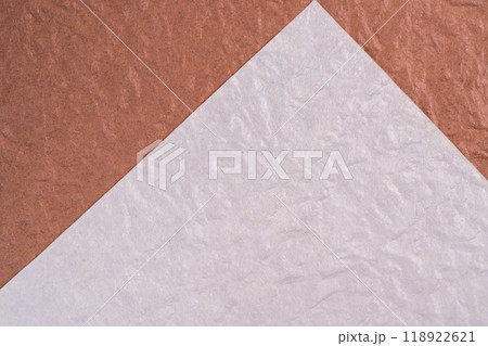 白と茶色のカラフルな和紙の背景素材 118922621
