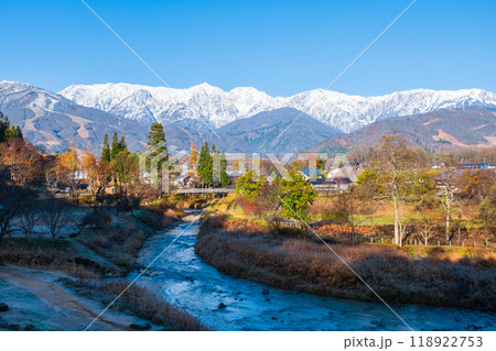 秋の白馬村：大出公園 118922753