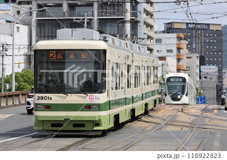 広島電鉄 路面電車 68 3900形 3901号　的場町～猿猴橋町　廃止区間 118922823