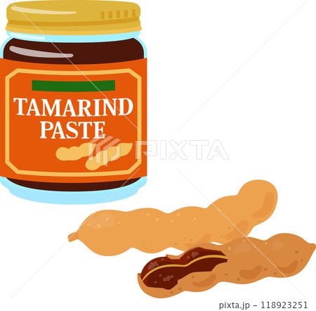 ビン入りのタマリンドペースト 118923251