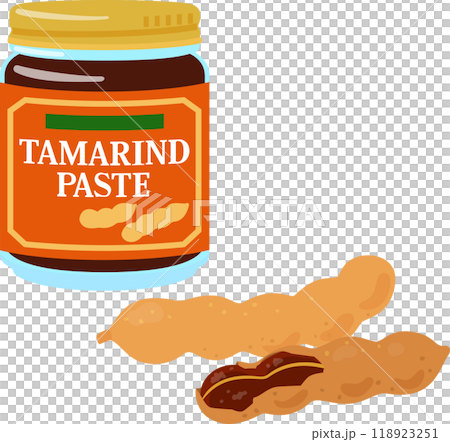 ビン入りのタマリンドペースト 118923251