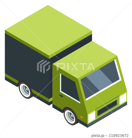 Green cargo truck. Post transport or shipping car Green cargo truck. Post transport or shipping car 118923672