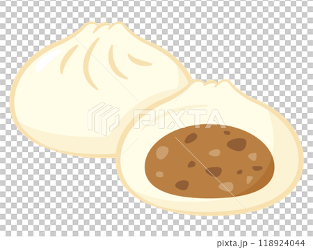 肉包子和豬肉包子插畫 118924044