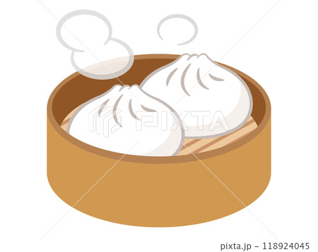 肉まん・豚まんのイラスト 肉まん・豚まんのイラスト 118924045
