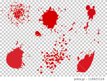 血濺散落血跡插圖集圖示背景資料 118925128