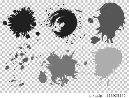 語音氣泡、墨跡飛濺語音氣泡、圖案插畫集、圖示素材 118925132