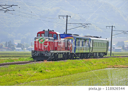 磐越西線　川桁ー猪苗代　JR東日本　DE10-1649＋キハ185-26+キクハ32-502 118926544