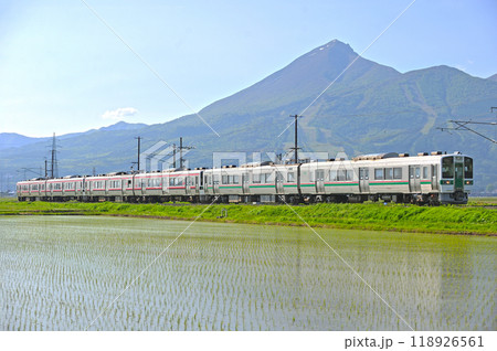 磐越西線　猪苗代ー川桁　JR東日本　719系　H-17+H-13+H-11編成（仙台） 118926561