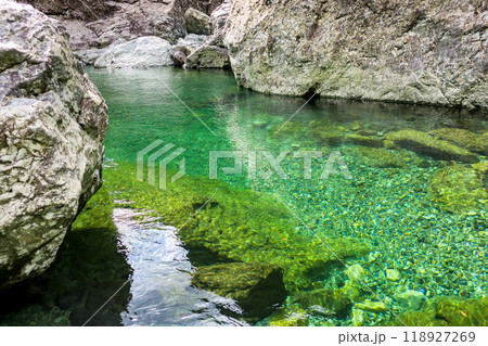 奈良・天川村 初秋のみたらい渓谷 118927269