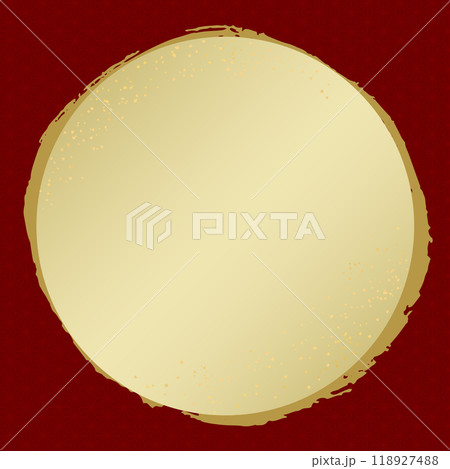 円形和柄背景素材 118927488