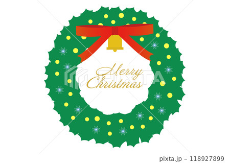 クリスマスリース　クリスマス　リース　パーツ　イラスト　ベクター 118927899