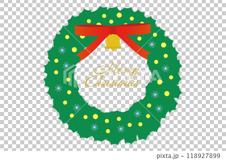 クリスマスリース　クリスマス　リース　パーツ　イラスト　ベクター 118927899