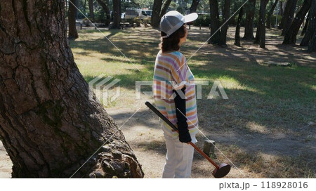 浜の宮公園　グラウンドゴルフで一休み　兵庫県加古川市 118928016