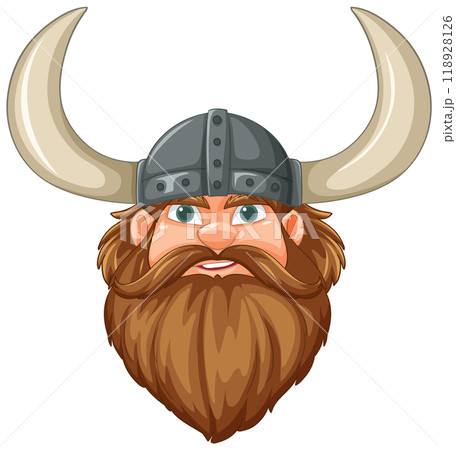 Cartoon Viking Warrior Head Cartoon Viking Warrior Head 118928126