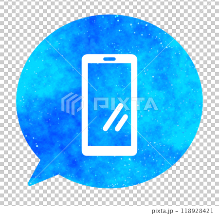 藍色星空|智慧型手機語音氣泡 118928421