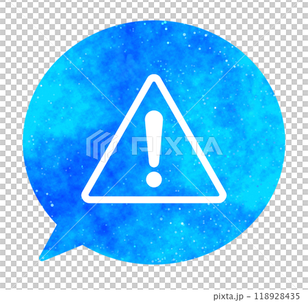 Blue starry sky | Warning sign speech bubble Blue starry sky | Warning sign speech bubble 118928435