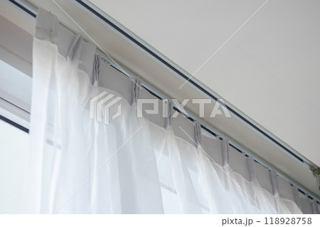Curtain window interior decoration in living room 118928758