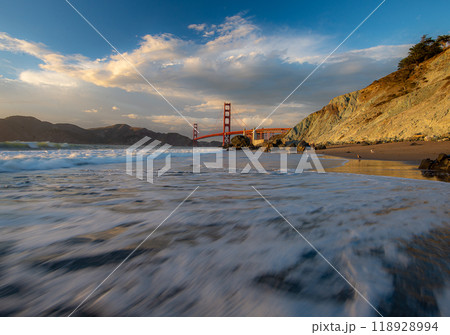 Golden Gate Bridge and Pacific Ocean 118928994