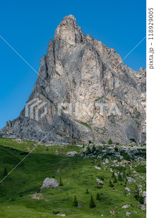 Beautiful mountain range in Dolomites 118929005