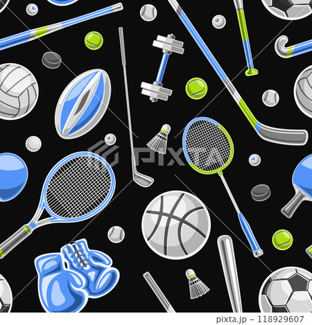 Vector Sports Seamless Pattern 118929607