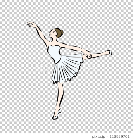 バレリーナのイラスト02　カラー 118929701