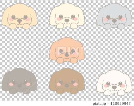 各種狗臉套裝玩具貴賓犬 各種狗臉套裝玩具貴賓犬 118929947